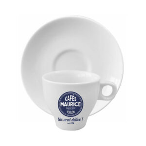 Tasses et sous-tasses Cappuccino Barista Cafés Maurice 17 cl
