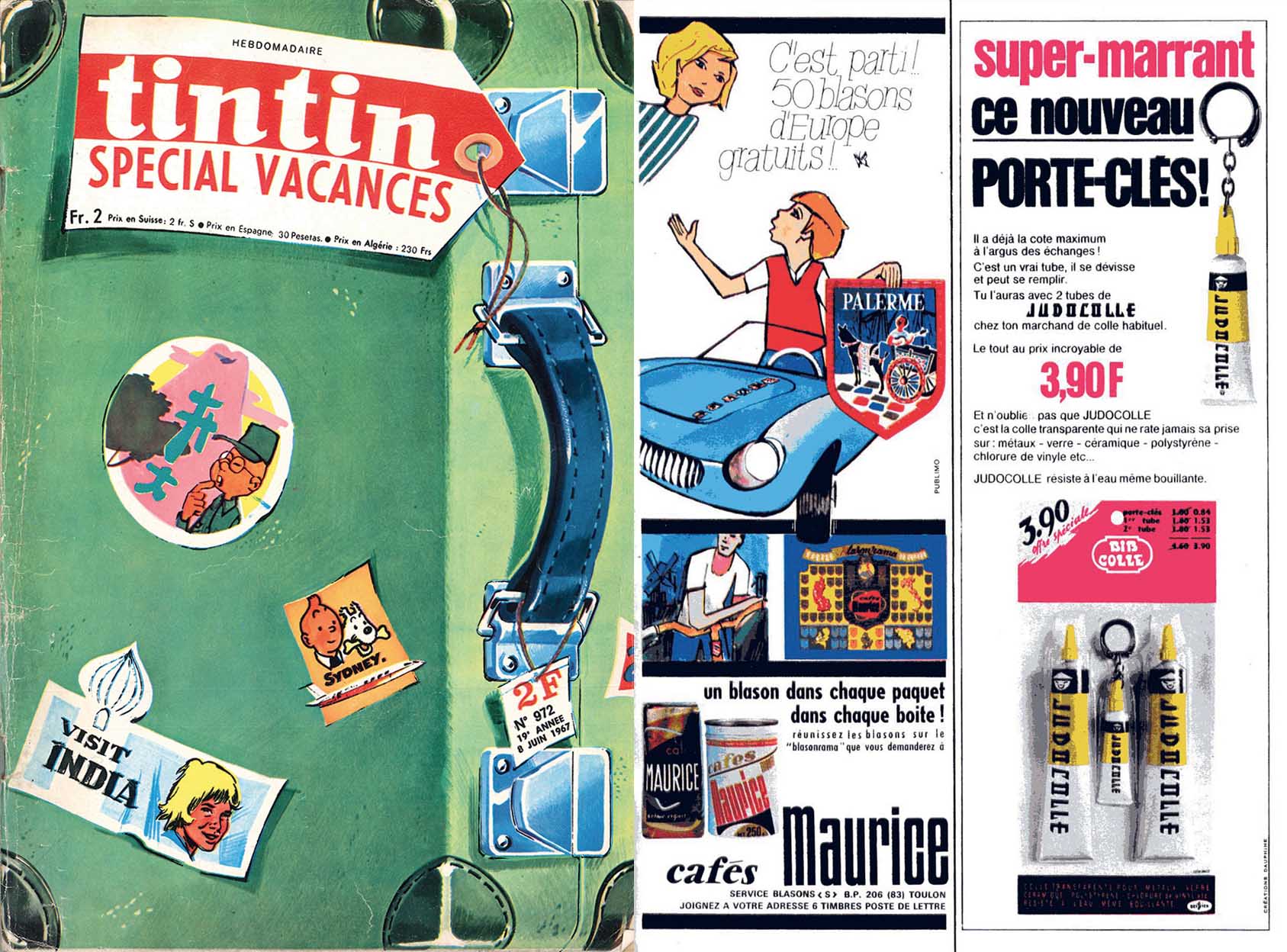 Tintin annonces Cafés Maurice