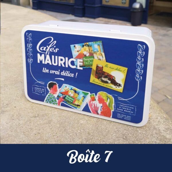 boîte à sucre en métal Cafés Maurice