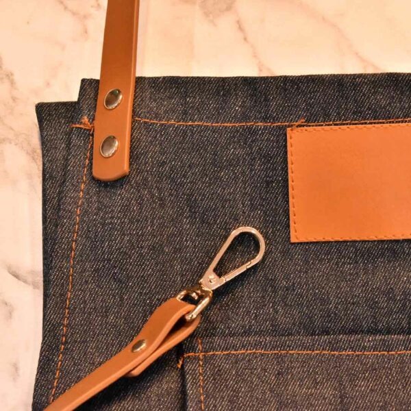 tablier en jean denim Cafés Maurice Toulon 83