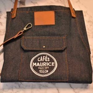 tablier en jean denim Cafés Maurice Toulon 83