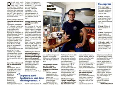 Cafés Maurice tous mes projets sont ancrés sur le territoire Var Matin mai 2022 Cafés Maurice Toulon 83
