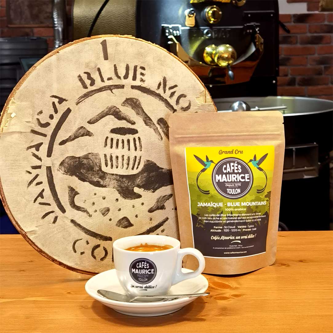 café Blue Mountains 150g Jamaïque Typica grand cru 100% arabica Cafés Maurice torréfacteur Toulon 83