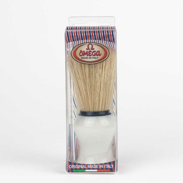 Brosse blaireau Omega dans sa boîte