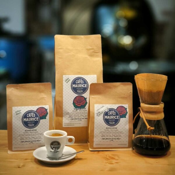 Café Blend Rose 100% arabica Cafés Maurice torréfacteur Toulon Sanary 83