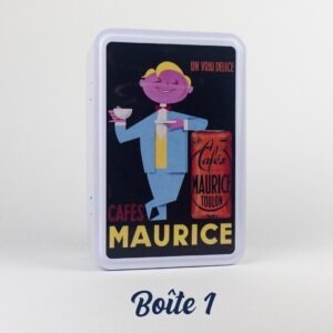 La boîte à sucre en métal Cafés Maurice N°1