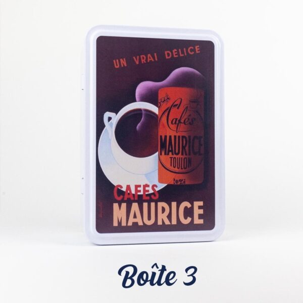 La boîte à sucre en métal Cafés Maurice N°3