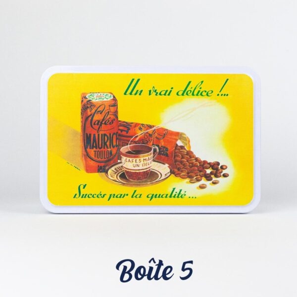 La boîte à sucre en métal Cafés Maurice N°5