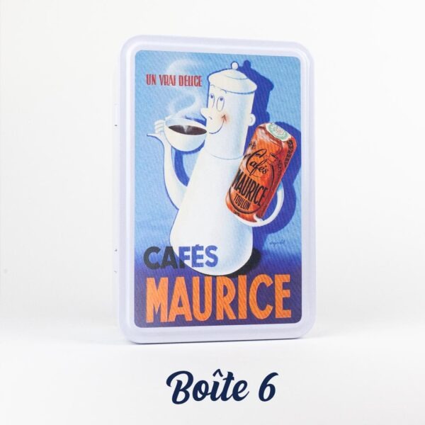 La boîte à sucre en métal Cafés Maurice N°6