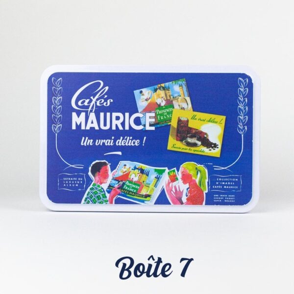 La boîte à sucre en métal Cafés Maurice N°7