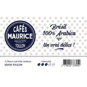 capsules café Brésil 100 % arabica compatible Senseo Cafés Maurice torréfacteur Toulon Sanary 83
