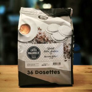 Sachet de 36 Dosettes compatibles Senseo Brésil 100 % arabica Cafés Maurice torréfacteur Toulon Sanary 83
