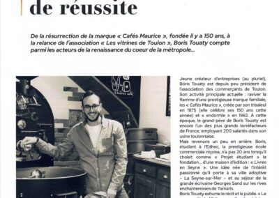 Article de presse "Boris Touaty un subtil arôme de réussite" paru dans Made in Sud mai 2025