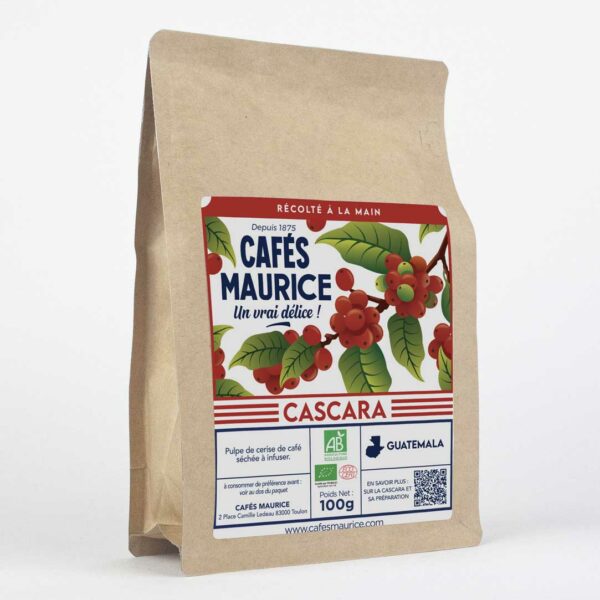 Paquet de 100g de La Cascara Bio du Guatemala, pulpe de cerise de café séchée à infuser