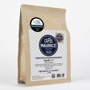 Paquet café Recette N°1 Cafés Maurice 250g - 100% arabica intensité 9/10 - Mention Honorable Global Coffee Awards 2025 Europe