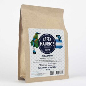 Sachet kraft 250g café Nicaragua Mombacho Cafés Maurice intensité 6 sur 10