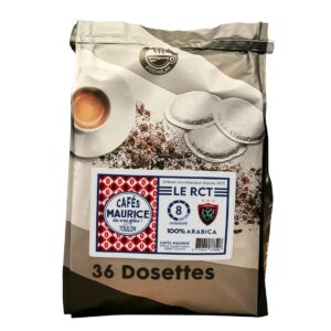 Paquet de 36 dosettes café Le RCT Cafés Maurice Toulon 100% Arabica, café intense compatible machines à dosettes type Senseo
