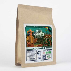 Café Colombie Bio Women Coffee 100 % Arabica Cafés Maurice aux notes de beurre, caramel, chocolat au lait et fruits rouges